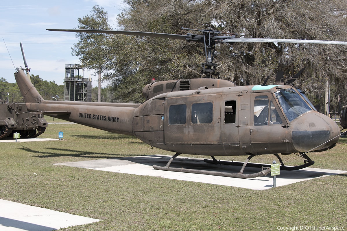 Military helicopter in flight